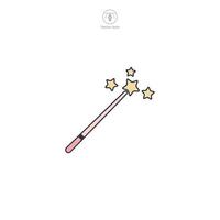 Magic Wand icon theme symbol illustration isolated on white background vector