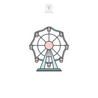 Amusement Park icon theme symbol illustration isolated on white background vector