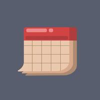 calendar sign in flat design. vector
