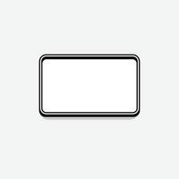 simple black frame in flat design. vector