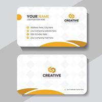 Modern creative simple clean business card or visiting card design template vector