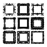 Grunge Border Frames Collection. vector