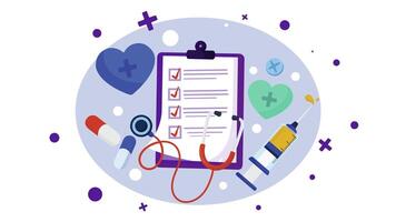 Doctor To Do List Course List Right Cross Animation video