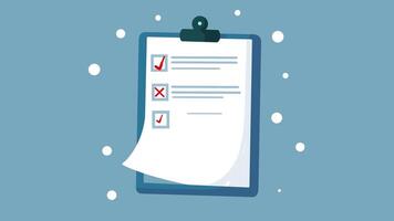 To Do List Course List Right Cross Animation video