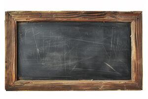 Blank Vintage Chalkboard with Wooden Frame. photo