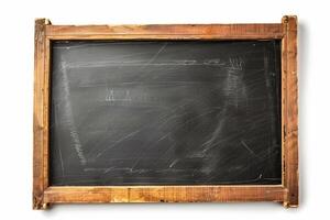 Blank Vintage Chalkboard with Wooden Frame. photo