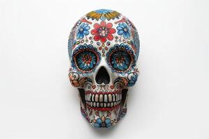 Colorful Day of the Dead Sugar Skull. photo
