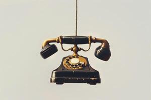 Vintage Brown Telephone Receiver. photo