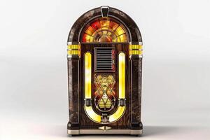 Vintage Jukebox with Illuminated Panels. photo