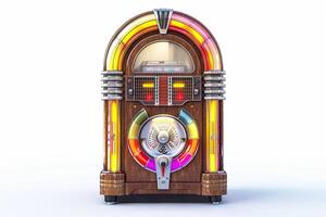 Vintage Jukebox with Illuminated Panels. photo