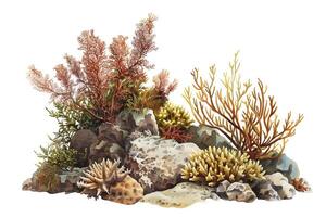 Vibrant Underwater Coral Reef Scene. photo
