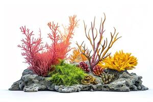 Vibrant Underwater Coral Reef Scene. photo