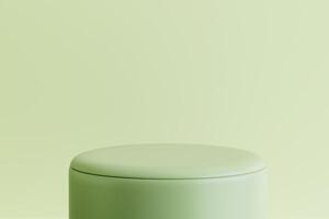 Product display green podium for product presentation. 3d rendering. photo