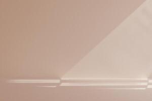 A light colored wall with a shadow on it. 3d rendering. photo