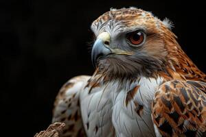 Eagle bird in studio isolated on black background photo