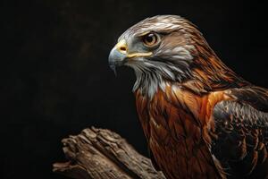 Bonelli Eagle bird in studio isolated on black background photo