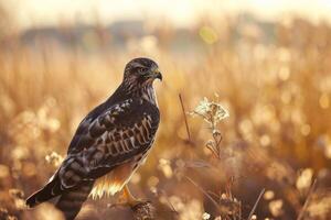 Nothern Harrier in the forest photo