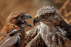 Short-toed snake Eagle bird in the forest photo