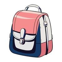 A cute colorful schoolbag icon on white transparent background for web use vector