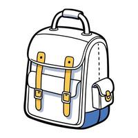 A cute colorful schoolbag icon on white transparent background for web use vector