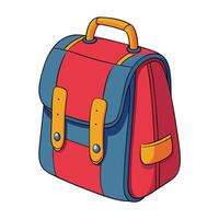 A cute colorful schoolbag icon on white transparent background for web use vector
