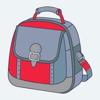 A cute colorful schoolbag icon on white transparent background for web use vector