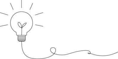 One continuous single line hand drawing of big lamp isolated vector