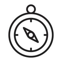 Compass direction line icon. vector