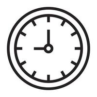 Clock timing line icon. vector