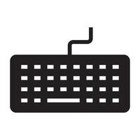 Keyboard black icon. vector