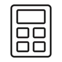 Calculator line icon. vector