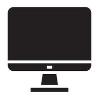 Computer black icon. vector