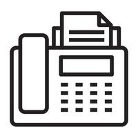 Fax machine line icon. vector