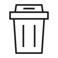 Trash can line icon. vector
