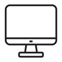 Monitor line icon. vector