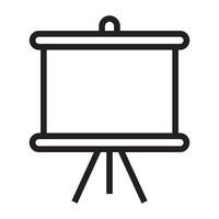 Whiteboard line icon. vector