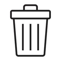 Trash can line icon. vector