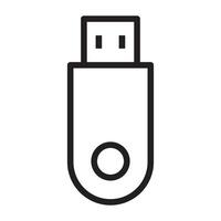 USB drive line icon. vector