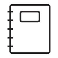 Notebook line icon. vector