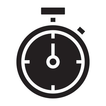 Timer black icon. vector