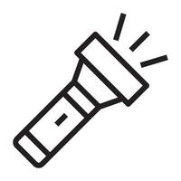 Flashlight line icon. vector