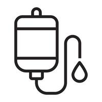 IV drip line icon. vector