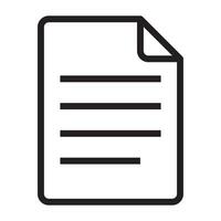Files line icon. vector