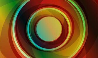 Abstract colorful geometrical circles. dark light. vector
