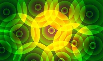 Abstract luxury green circle lines and lighting effect on green background. copy space. pattern gradient. vector
