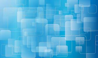 Blue shiny squares shapes technical background. transparent square blue. vector