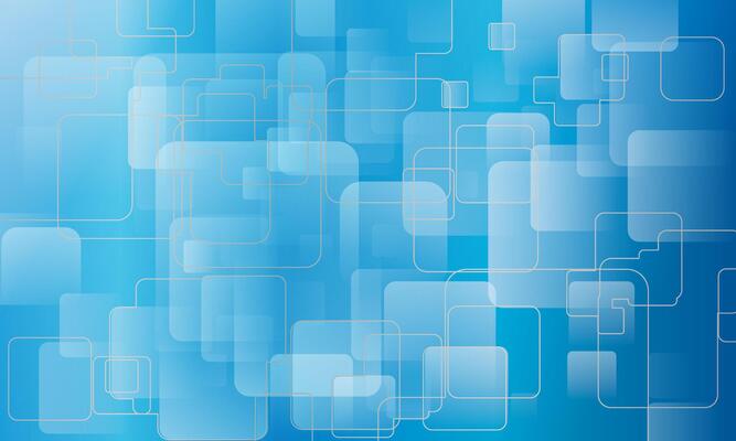 Blue shiny squares shapes technical background. transparent square blue.