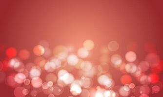 Abstract colorful bokeh light background. circle bubble blur on red background. vector