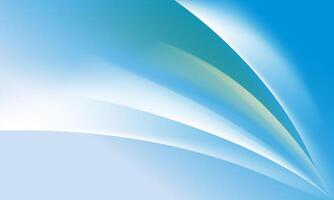Flowing blue curve shape with soft gradient abstract bright background. vector