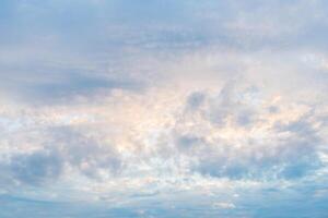Light clouds in the sky. Cloudy weather. Natural background. photo